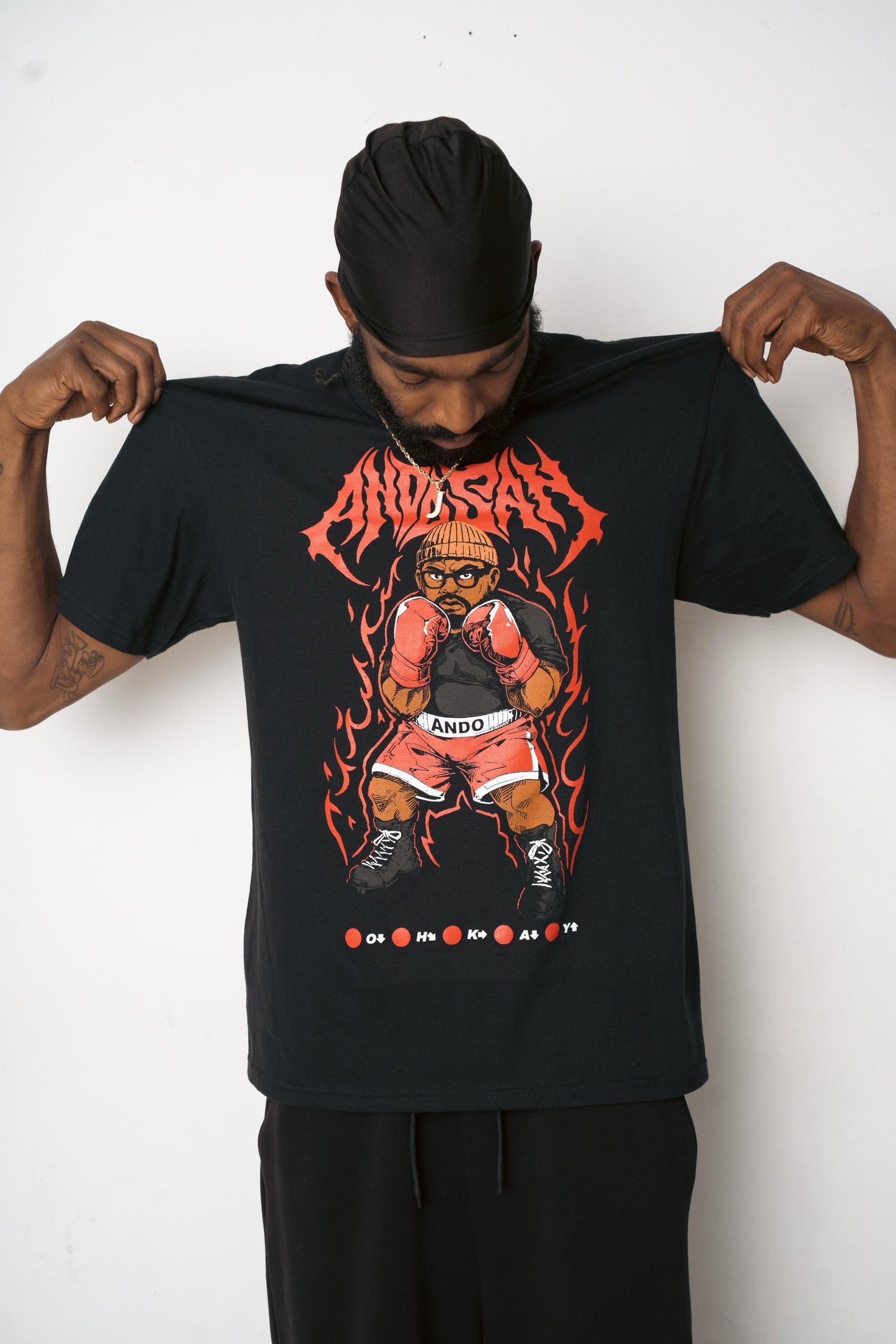 Oh Kay Boxer Tee - Black