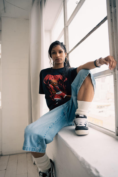 Oh Kay Boxer Tee - Black