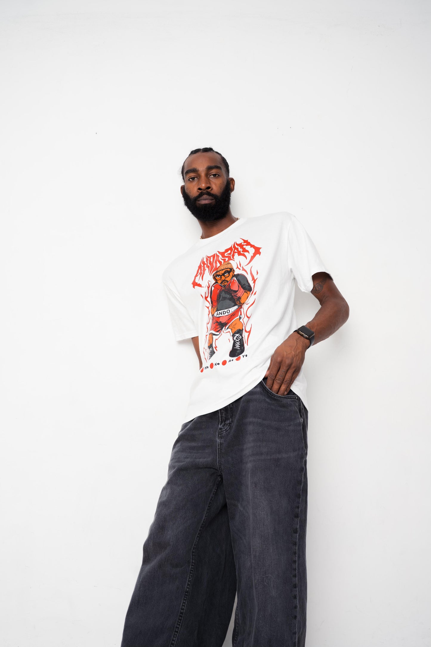 Oh Kay Boxer Tee - White